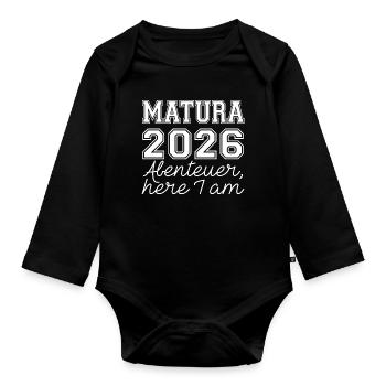 Matura 2026 - Organic Longsleeve Baby Bodysuit - black - Front