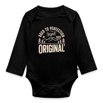 August 1995 – Legend of the Peaks and Mountains - Organic Longsleeve Baby Bodysuit - black - Front