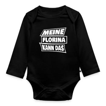 Florina - Baby Bio-Langarm-Body - Schwarz - Vorne