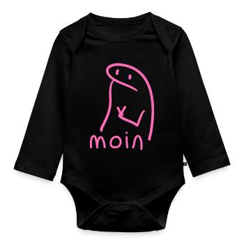 moin - Baby Bio-Langarm-Body - Schwarz - Vorne