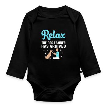 Dresseur - Body Bébé bio manches longues - noir - Devant