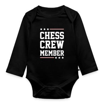 Chess Crew - Organic Longsleeve Baby Bodysuit - black - Front