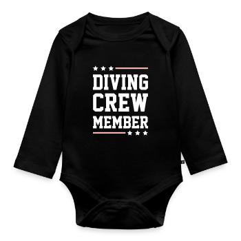 Diving Crew - Organic Longsleeve Baby Bodysuit - black - Front