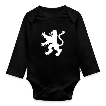 Niederlande - Pays-Bas - Pays-Bas - Lion Löwe - Body Bébé bio manches longues - noir - Devant