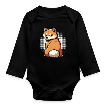 Shiba Inu Shiba owner Shiba lover Shiba inus - Organic Longsleeve Baby Bodysuit - black - Front