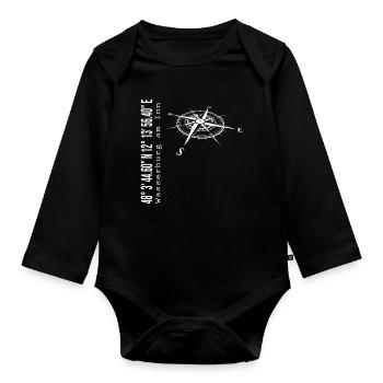 Wasserburg am Inn - Organic Longsleeve Baby Bodysuit - black - Front
