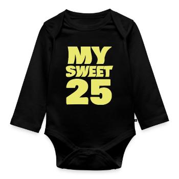 25 - Baby Bio-Langarm-Body - Schwarz - Vorne