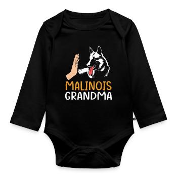 Belgian Malinois - Organic Longsleeve Baby Bodysuit - black - Front