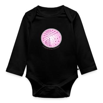 Isolé du cœur - Boîte de Petri de microbiologie - Body Bébé bio manches longues - noir - Devant