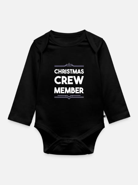 Christmas Crew - Baby Bio-Langarm-Body - Schwarz