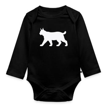 Lynx Silhouette White - Body Bébé bio manches longues - noir - Devant