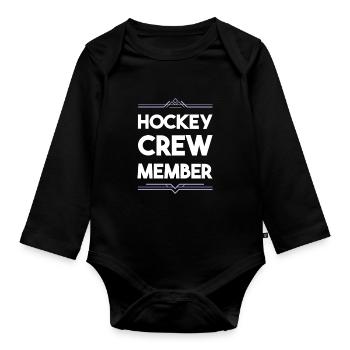 Hockey Crew - Baby Bio-Langarm-Body - Schwarz - Vorne