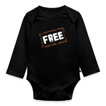 Libre - Body Bébé bio manches longues - noir - Devant