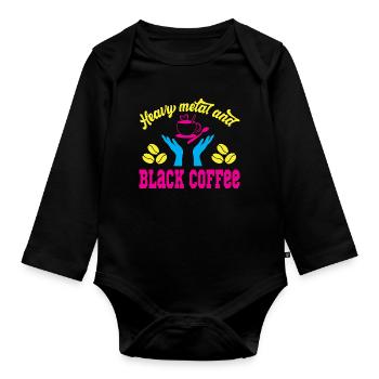 Heavy Metal and Schwarzkaffee Festival Death Metal - Organic Longsleeve Baby Bodysuit - black - Front