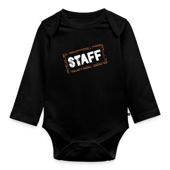 staff - Baby Bio-Langarm-Body - Schwarz - Vorne