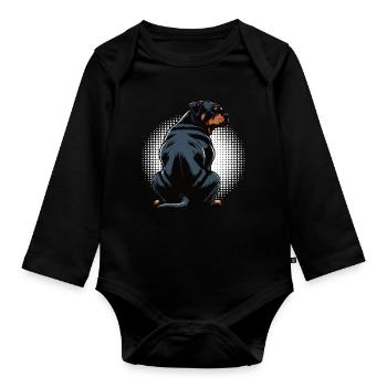 Rottweiler Propriétaire de Rottweiler Lovers - Body Bébé bio manches longues - noir - Devant