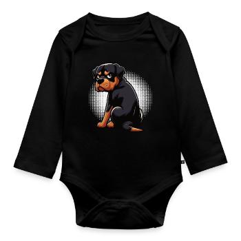 Rottweiler Propriétaire de Rottweiler Lovers - Body Bébé bio manches longues - noir - Devant