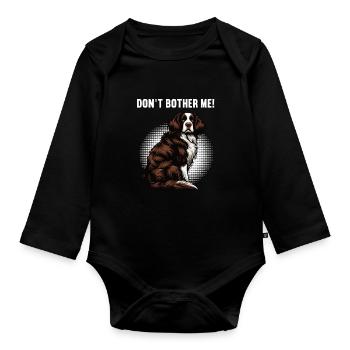 Don’t Bother Me Münsterländer Münsterländerhalter - Body Bébé bio manches longues - noir - Devant