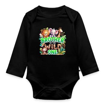 Frère du Sauvage - Body Bébé bio manches longues - noir - Devant