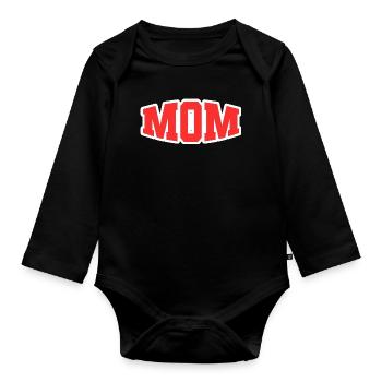 Mom - Baby Bio-Langarm-Body - Schwarz - Vorne
