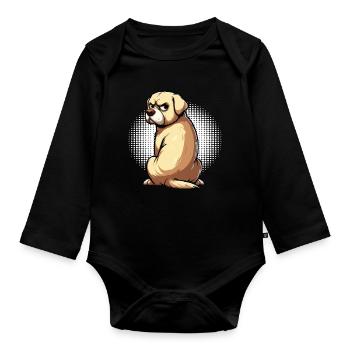 Labrador Labrador propriétaire Labrador lover - Body Bébé bio manches longues - noir - Devant