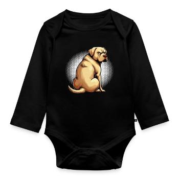 Labrador Labrador propriétaire Labrador lover - Body Bébé bio manches longues - noir - Devant