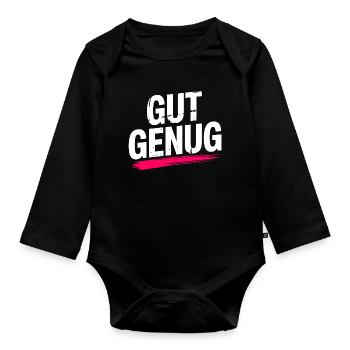 Gut Genug Selbstliebe Ich Bin Gut Genug Selbstwert - Baby Bio-Langarm-Body - Schwarz - Vorne