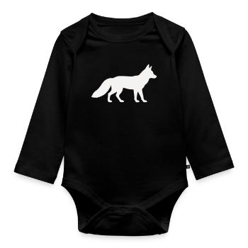 Renard - Body Bébé bio manches longues - noir - Devant