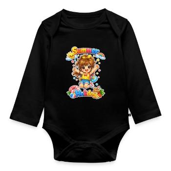 Summer Girl - Baby Bio-Langarm-Body - Schwarz - Vorne
