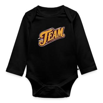 Team - Organic Longsleeve Baby Bodysuit - black - Front