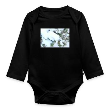 7 - Organic Longsleeve Baby Bodysuit - black - Front