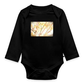 6 - Organic Longsleeve Baby Bodysuit - black - Front