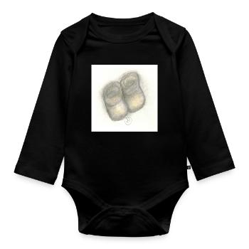 Chaussons pour bébé - Body Bébé bio manches longues - noir - Devant