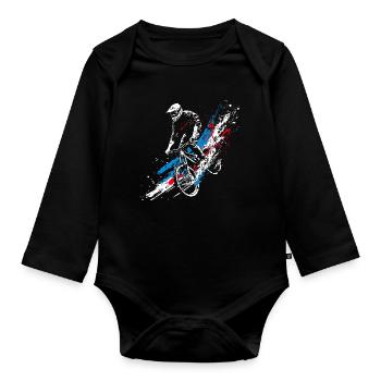 Vtt - Body Bébé bio manches longues - noir - Devant