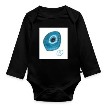 Blue_magic_eye - Baby Bio-Langarm-Body - Schwarz - Vorne