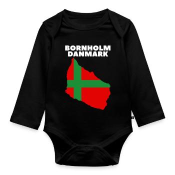 Bornholm Danmark - Baby Bio-Langarm-Body - Schwarz - Vorne