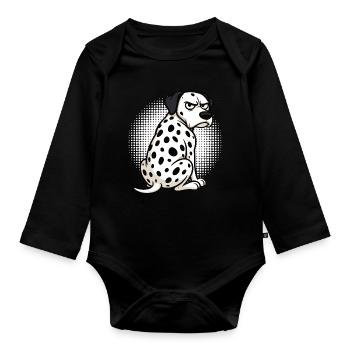 Dalmatiens Gardiens de dalmatiens Propriétaires de dalmatiens - Body Bébé bio manches longues - noir - Devant