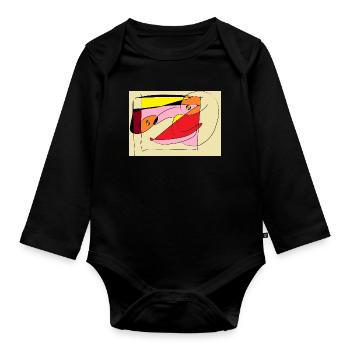 ibu - Organic Longsleeve Baby Bodysuit - black - Front