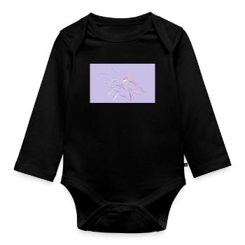 He didn't want to be late.... - Organic Longsleeve Baby Bodysuit - black - Front