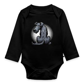 Irish Wolfhound Wolfhound Wolfhound Owner Wolfhound Fan - Organic Longsleeve Baby Bodysuit - black - Front