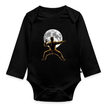 Tai Chi Zen Meditation – Chi Qigong Training - Organic Longsleeve Baby Bodysuit - black - Front