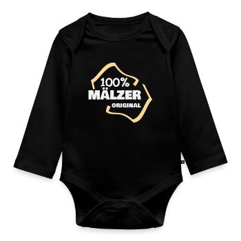 Work Maelzer - Organic Longsleeve Baby Bodysuit - black - Front