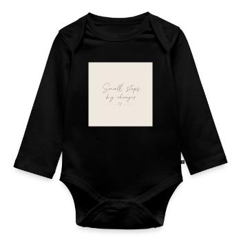 3BF53FEA-0E7A-4554-AD83-F170A37D2389 - Organic Longsleeve Baby Bodysuit - black - Front