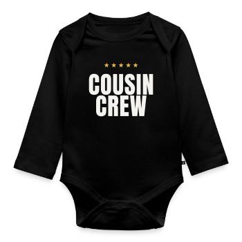 Cousin Crew Cousins Family Matching Reunion - Organic Longsleeve Baby Bodysuit - black - Front