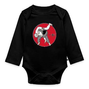 Ippon - Baby Bio-Langarm-Body - Schwarz - Vorne