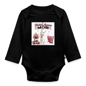 Maman turque d’angora - Body Bébé bio manches longues - noir - Devant