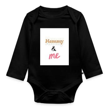 Mommy & Me Dupla de Lettrage Design - Body Bébé bio manches longues - noir - Devant