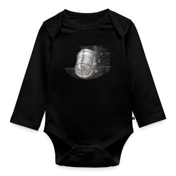 Sketchy wire rope lantern - Organic Longsleeve Baby Bodysuit - black - Front