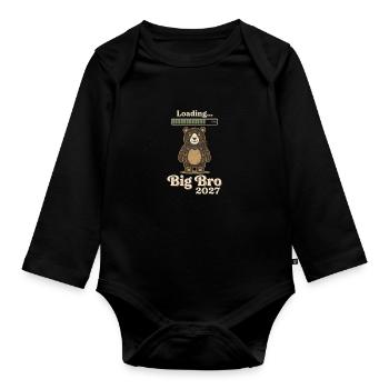 Big Brother 2027 Bear Loading - Body Bébé bio manches longues - noir - Devant