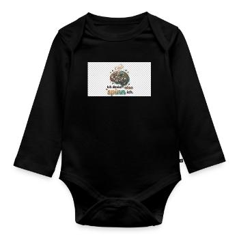 Ich denke also spinn ich Gehirnwerk - Baby Bio-Langarm-Body - Schwarz - Vorne